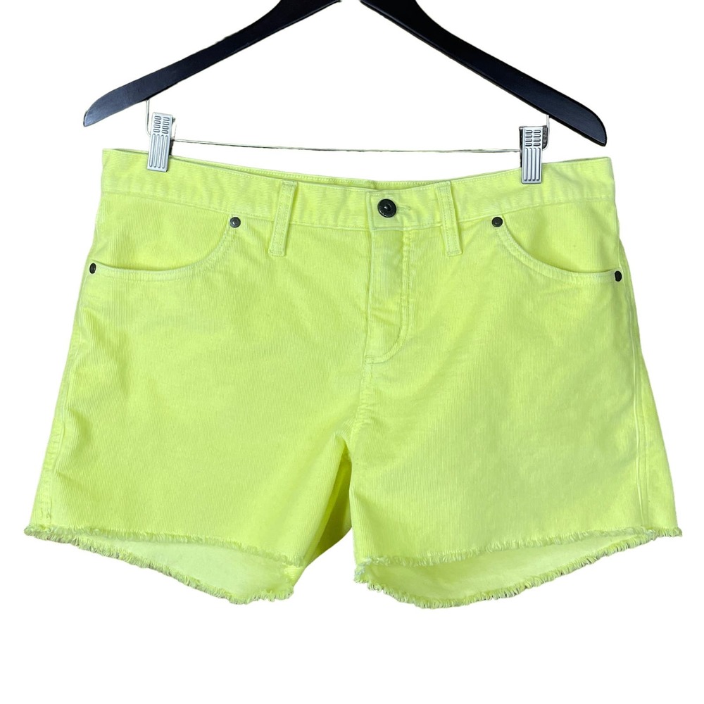 Carve Designs Neon Yellow Frayed Hem Women’s Shorts